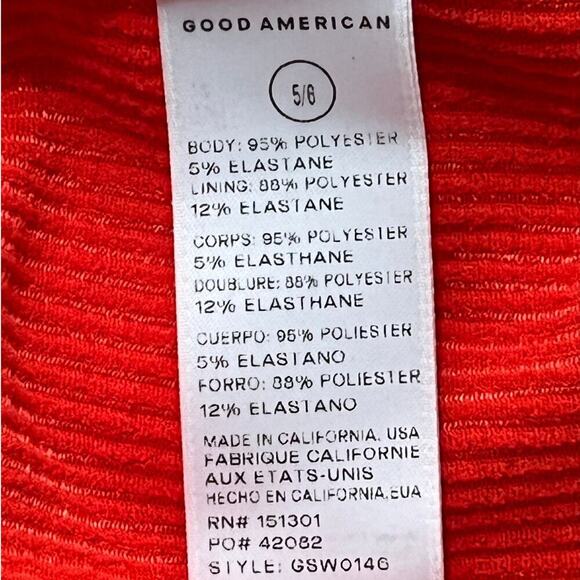 Good American Always Fits One-Piece Swimsuit Poppy Red Women Plus Size 2X/3X NWT - Picture 6 of 9